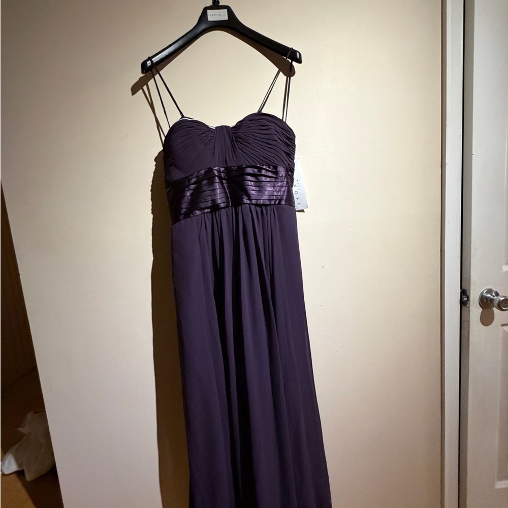 Bill Levkoff Strapless Gown in Deep Purple